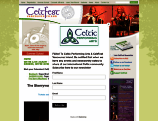 celticperformingarts.com screenshot
