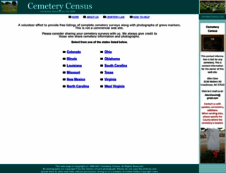 cemeterycensus.com screenshot