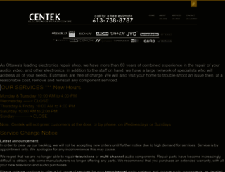 centekelectronics.ca screenshot