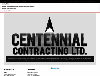 centennialcontractinglimited.ca screenshot