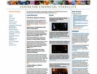 centerforfinancialstability.org screenshot