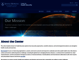 centerforhealthsecurity.org screenshot