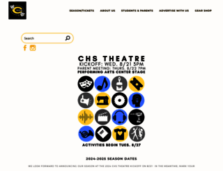 centervillehstheatre.com screenshot
