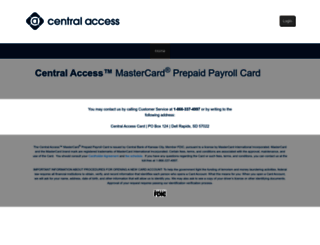 centralaccesscard.com screenshot
