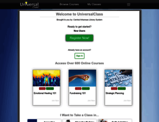 centralarkansas.universalclass.com screenshot