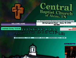 centralbaptistalcoa.org screenshot