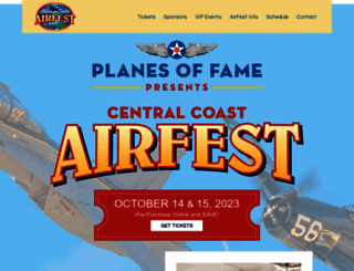 centralcoastairfest.com screenshot