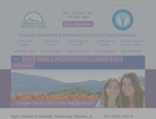 centralcoastdentalcare.com screenshot