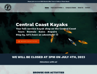 centralcoastkayaks.com screenshot