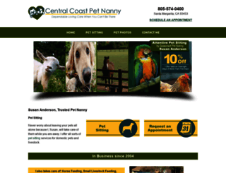 centralcoastpetnanny.com screenshot