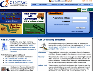 centralinsuranceschool.com screenshot