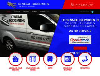 centrallocksmith.co.uk screenshot