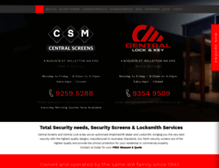 centralscreensandlocks.com.au screenshot