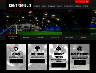 centrefieldsports.com screenshot