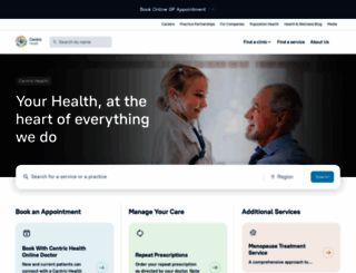 centrichealth.ie screenshot