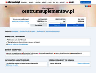 centrumsuplementow.pl screenshot