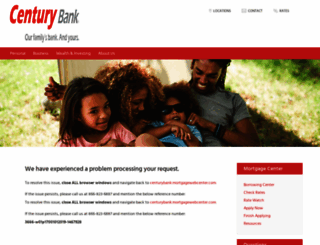 centurybank.mortgagewebcenter.com screenshot