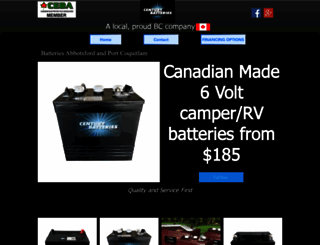 centurybatteries.ca screenshot