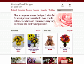 centuryflowershoppe.net screenshot