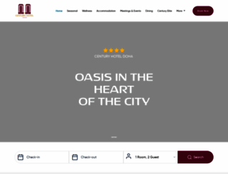 centuryhoteldoha.com screenshot