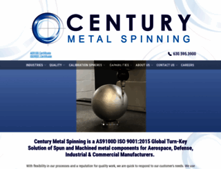 centurymetalspinning.com screenshot