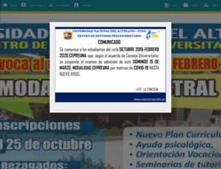 cepreunap.edu.pe screenshot