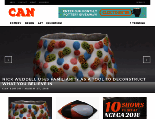 ceramicartistsnow.com screenshot