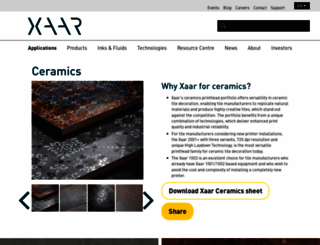 ceramics.xaar.com screenshot