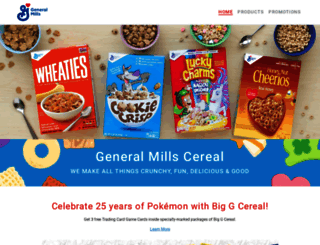 cereals.generalmills.com screenshot