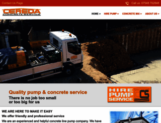 ceredaconcreteservice.co.uk screenshot