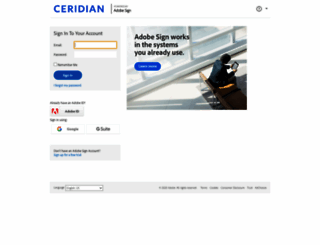 ceridian.na1.echosign.com screenshot