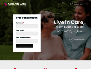 certaincare.co.uk screenshot