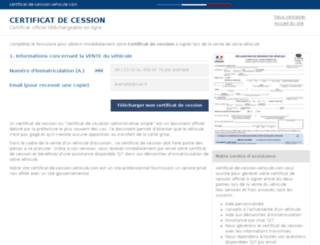 certificat-de-cession-vehicule.com screenshot