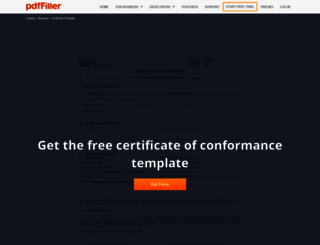 certificate-of-conformance-template.pdffiller.com screenshot
