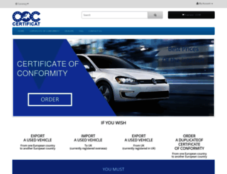 certificateofconformity.co.uk screenshot