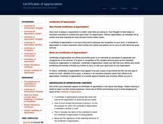 certificatesofappreciation.net screenshot