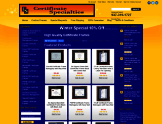 certificatespecialties.com screenshot