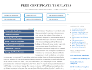 certificatetemplatesz.org screenshot