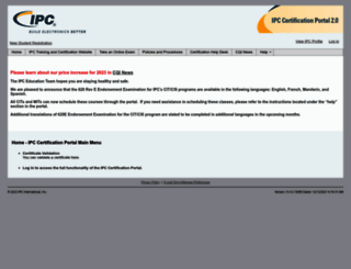 certification.ipc.org screenshot