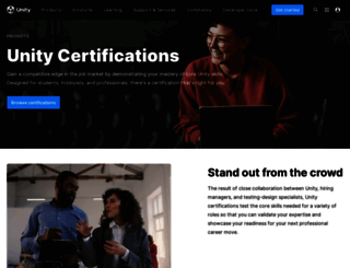 certification.unity.com screenshot