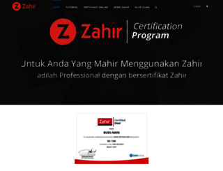certification.zahironline.com screenshot