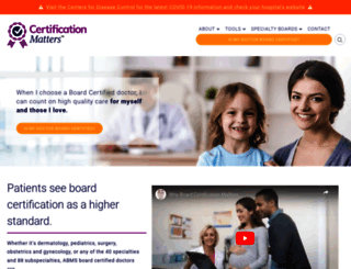 certificationmatters.org screenshot
