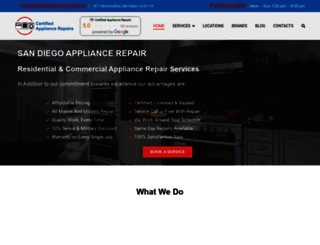 certifiedappliancerepairs.com screenshot
