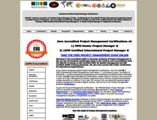certifiedprojectmanager.org screenshot