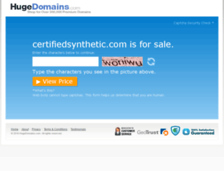 certifiedsynthetic.com screenshot
