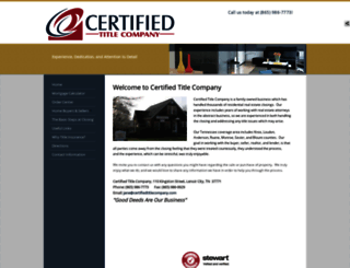 certifiedtitlecompany.com screenshot