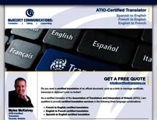certifiedtranslator.ca screenshot