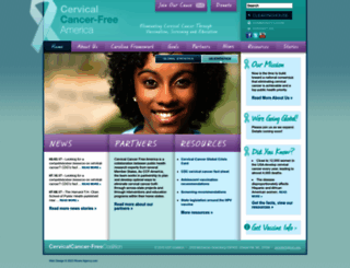 cervicalcancerfreeamerica.org screenshot