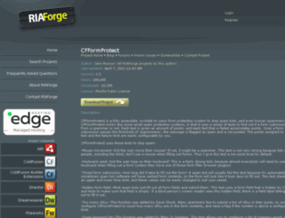 cfformprotect.riaforge.org screenshot