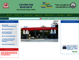 cfr.annauniv.edu screenshot